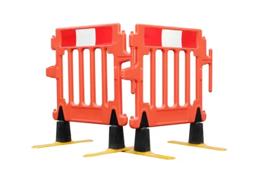 Mobile Kunststoffabsperrung Avalon, orange | gelb